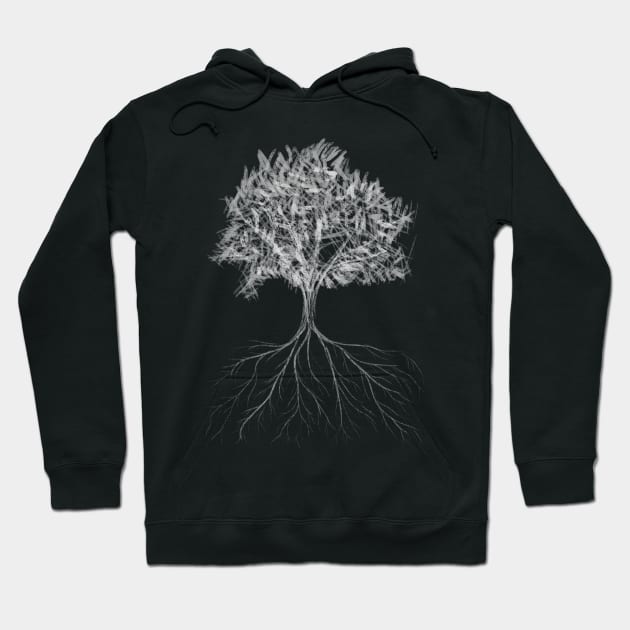 Chalk Tree Hoodie by njonestees